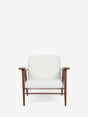 Jasper Conran London Soft Bouclé Off White Melrose Accent Chair - Image 2 of 7
