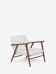 Jasper Conran London Soft Bouclé Off White Melrose Accent Chair - Image 3 of 7