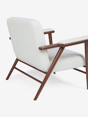 Jasper Conran London Soft Bouclé Off White Melrose Accent Chair - Image 6 of 7
