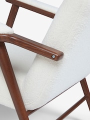 Jasper Conran London Soft Bouclé Off White Melrose Accent Chair - Image 7 of 7