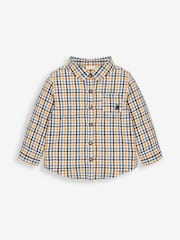 JoJo Maman Bébé Mustard Check Shirt - Image 4 of 5
