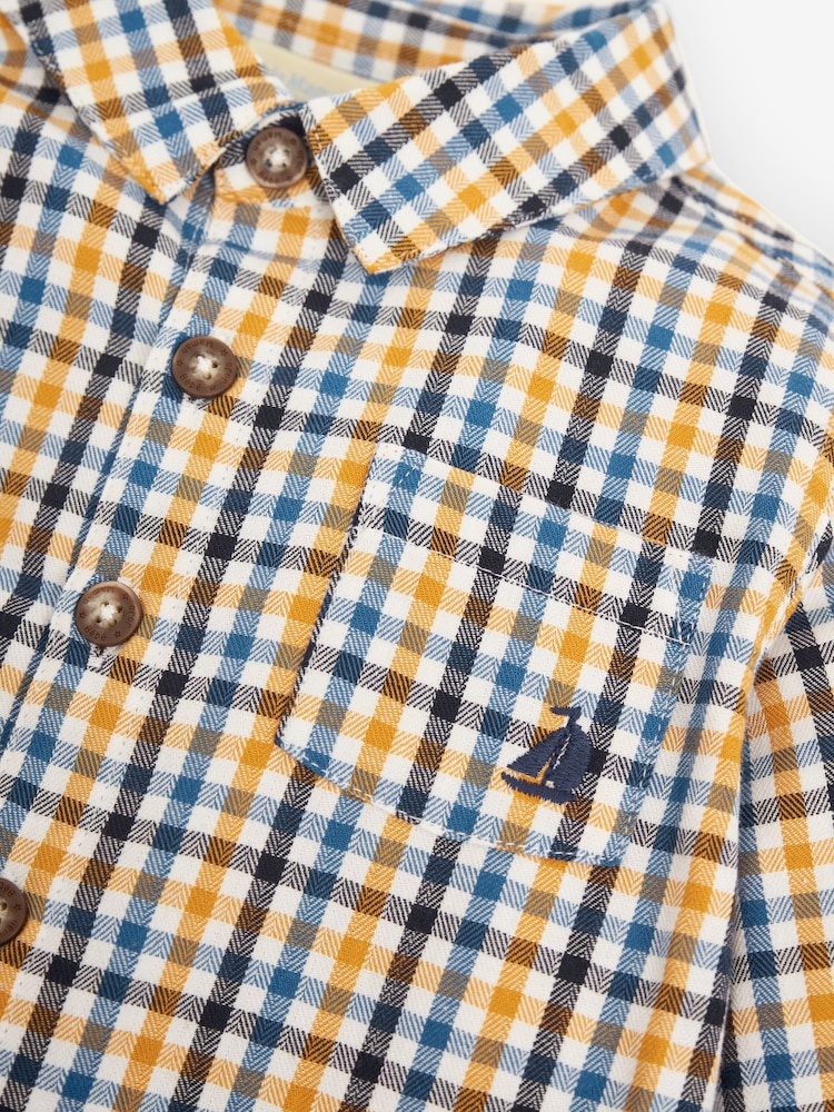JoJo Maman Bébé Mustard Check Shirt - Image 5 of 5