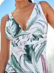 Green Leaf Plunge Tummy Control Swimsuit - Image 4 of 5