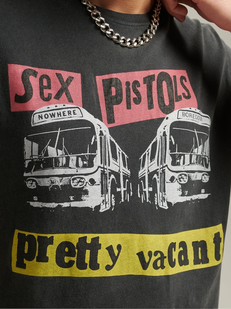 Superdry Black Chrome Sex Pistols Limited Edition Band T-Shirt - Image 3 of 3 Superdry Black Chrome Sex Pistols Limited Edition Band T-Shirt - Image 3 of 3