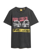 Superdry Black Chrome Sex Pistols Limited Edition Band T-Shirt - Image 5 of 5