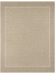 LIVABLISS Beige Indoor / Outdoor Mirage Cottage Fringe Jute Look Rug - Image 6 of 6