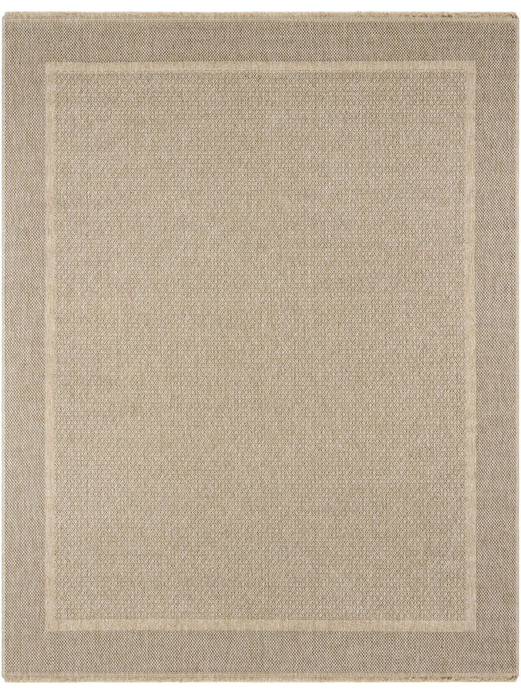 LIVABLISS Beige Indoor / Outdoor Mirage Cottage Fringe Jute Look Rug - Image 6 of 6