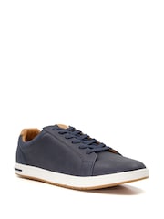 Dune London Blue Standard Fit Tezzy Perf Trainers - Image 3 of 6