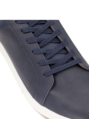 Dune London Blue Standard Fit Tezzy Perf Trainers - Image 6 of 6
