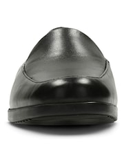 Clarks Black Standard Fit (D) Wide Fit Leather Georgia Shoes - Image 7 of 7