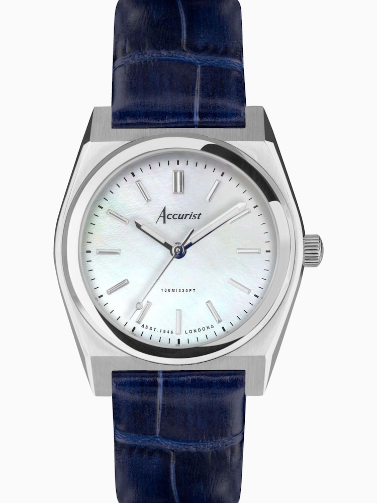 Accurist Womens Blue Origin Leather Strap Analogue Watch - Image 1 of 6