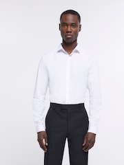 River Island White Slim Shirt - Image 1 of 7