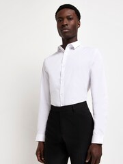 River Island White Slim Shirt - Image 4 of 7