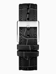 Accurist Womens Black Rectangle Leather Strap Analogue Watch - Image 3 of 7