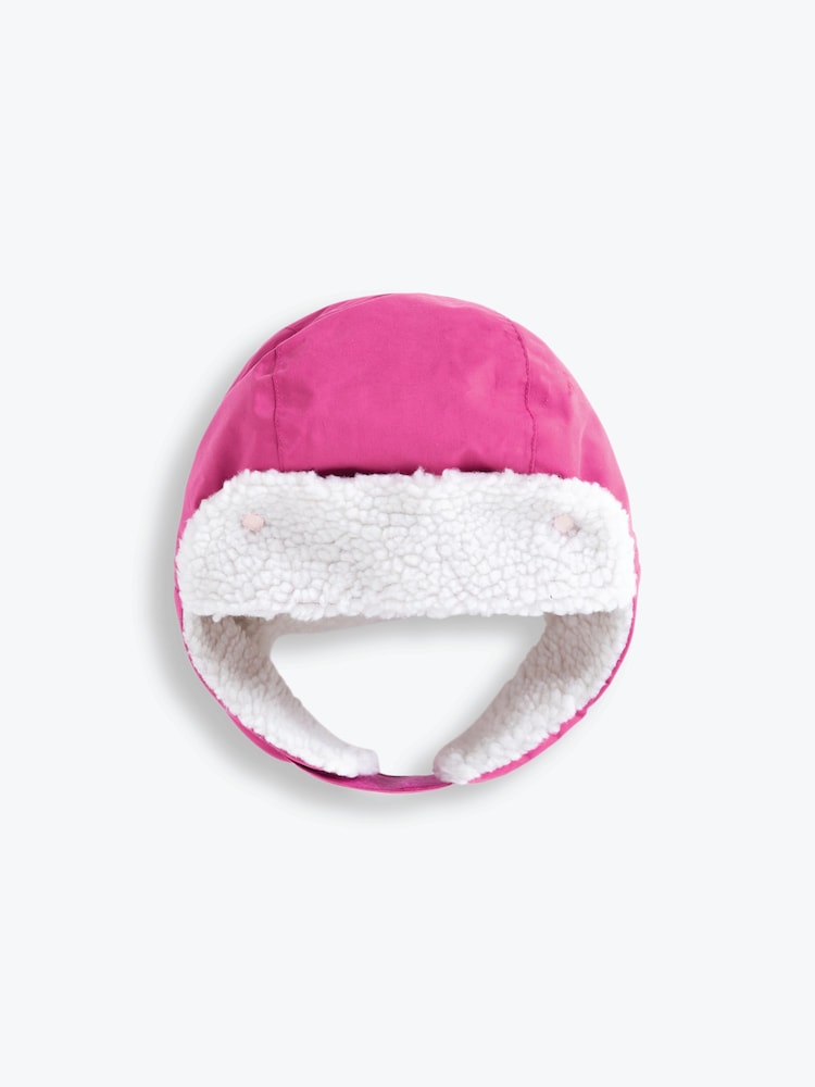 JoJo Maman Bébé Fuschia Pink Cosy Waterproof Hat - Image 2 of 2