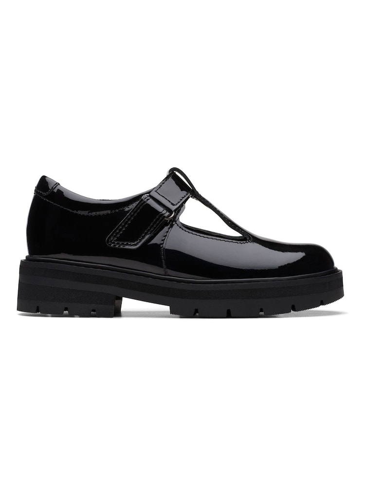 Večbarvni lakasti čevlji z naborki Clarks Prague - Slika 1 iz 7