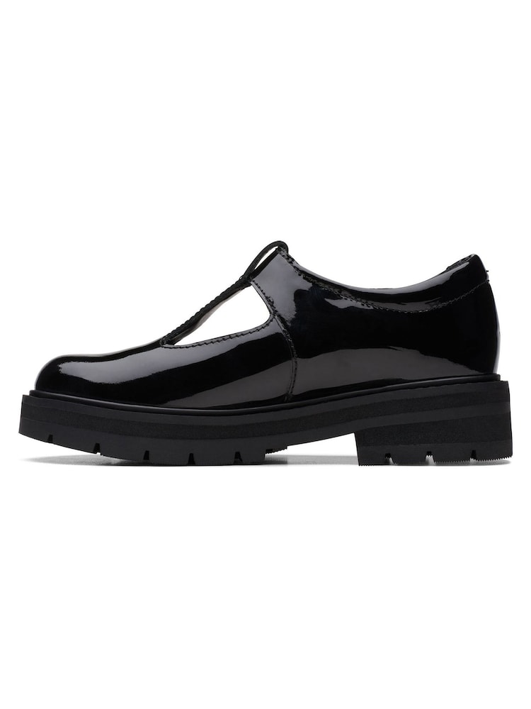 Večbarvni lakasti čevlji z naborki Clarks Prague - Slika 2 iz 7