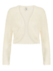 Yumi Cream Eyelash Knit Bolero - Image 5 of 5