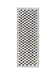 LIVABLISS Black Freud Modern High Pile Checkered Runner - Image 6 of 6