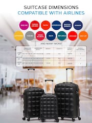 Flight Knight Medium Hardcase Lightweight Check In Suitcase With 4 Wheels - Image 4 of 7