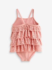 Pink Broderie Ruffle Swimsuit (3mths-7yrs) - Image 6 of 7