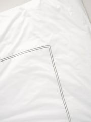Truly White Satin Stitch 100% Cotton Flat Sheet - Image 2 of 2