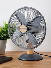 Tower Grey Scandi 12" Metal Desk Fan - Image 1 of 8