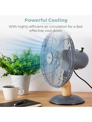 Tower Grey Scandi 12" Metal Desk Fan - Image 3 of 8