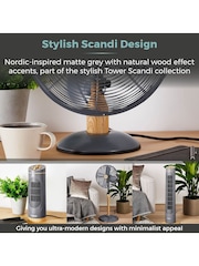 Tower Grey Scandi 12" Metal Desk Fan - Image 7 of 8