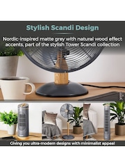 Tower Grey Scandi 12" Metal Desk Fan - Image 8 of 8