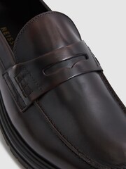 Reiss Bordeaux Cambridge Casual Leather Loafers - Image 5 of 6