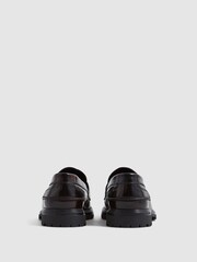Reiss Bordeaux Cambridge Casual Leather Loafers - Image 6 of 6