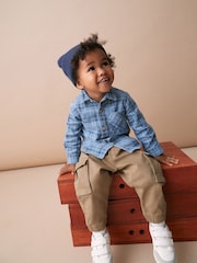 Blue Check Corduroy Long Sleeve Shirt (3mths-7yrs) - Image 2 of 7