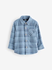 Blue Check Corduroy Long Sleeve Shirt (3mths-7yrs) - Image 4 of 7