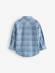 Blue Check Corduroy Long Sleeve Shirt (3mths-7yrs) - Image 5 of 7