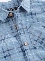 Blue Check Corduroy Long Sleeve Shirt (3mths-7yrs) - Image 6 of 7