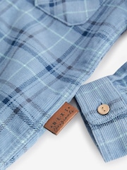 Blue Check Corduroy Long Sleeve Shirt (3mths-7yrs) - Image 7 of 7