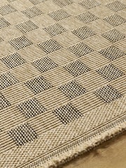 LIVABLISS Brown Indoor / Outdoor Mirage Cottage Checkboard Fringe Jute Look Runner - Image 3 of 7