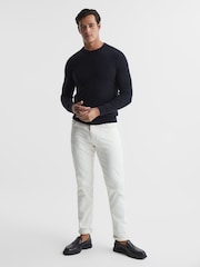 Reiss Navy Monarch Crew Neck 100% Cashmere Jumper - Image 3 of 7
