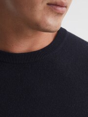 Reiss Navy Monarch Crew Neck 100% Cashmere Jumper - Image 4 of 7