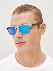 Blue Retro Polarised Sunglasses - Image 1 of 5