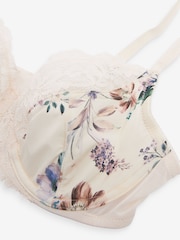 White Floral Print/Sage Green Non Pad Full Cup Bras 2 Pack - Image 10 of 11