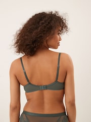 White Floral Print/Sage Green Non Pad Full Cup Bras 2 Pack - Image 5 of 11