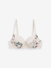 White Floral Print/Sage Green Non Pad Full Cup Bras 2 Pack - Image 9 of 11