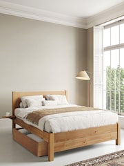 Get Laid Beds Honey Oxford Square Leg Solid Wood Bed Combo - Image 1 of 3