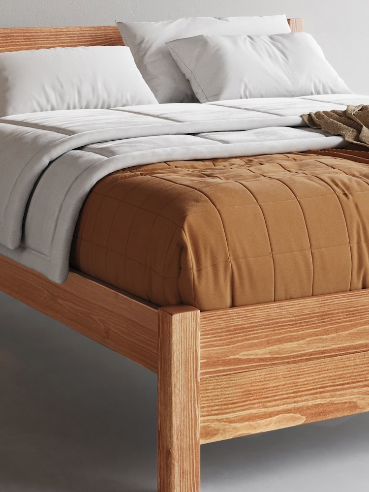 Get Laid Beds Honey Oxford Square Leg Solid Wood Bed Combo - Image 2 of 3