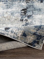 LIVABLISS Blue Jolie Abstract Moderne Marble Runner - Image 3 of 7