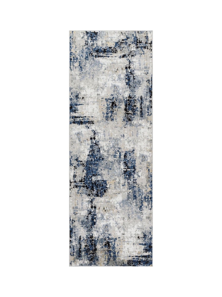LIVABLISS Blue Jolie Abstract Moderne Marble Runner - Image 7 of 7 LIVABLISS Blue Jolie Abstract Moderne Marble Runner - Image 7 of 7