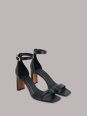 Whistles Lena Black Heeled Sandals - Image 2 of 4