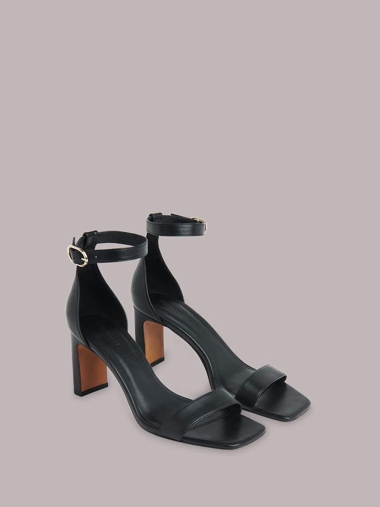 Whistles Lena Black Heeled Sandals - Image 2 of 4